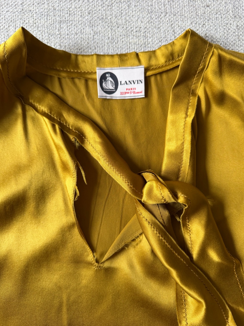 Lanvin Silk Blouse in Mustard